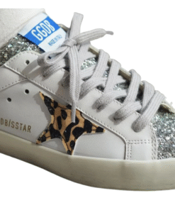Golden Goose low-Top Superstar Beyaz Leopar Simli