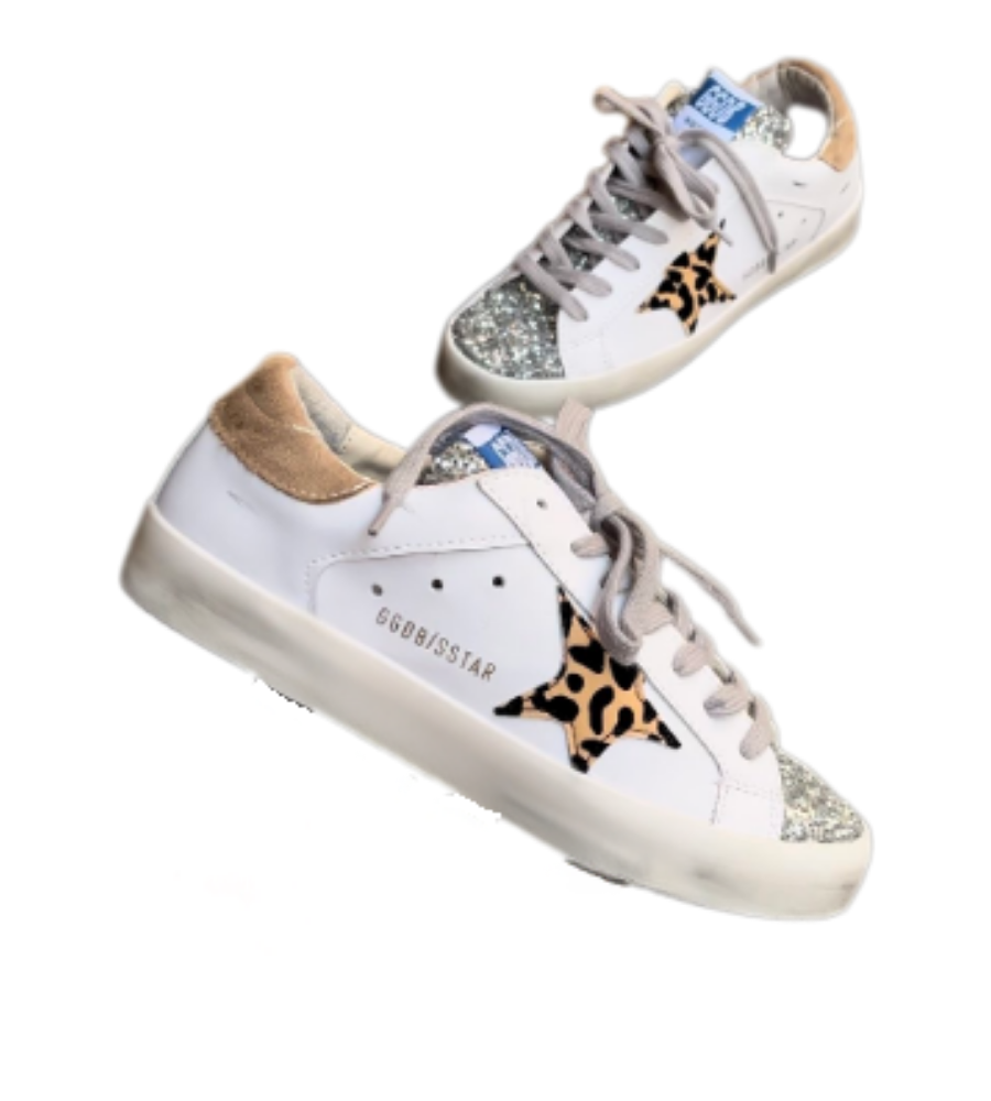 Golden Goose low-Top Superstar Beyaz Leopar Simli - Görsel 3