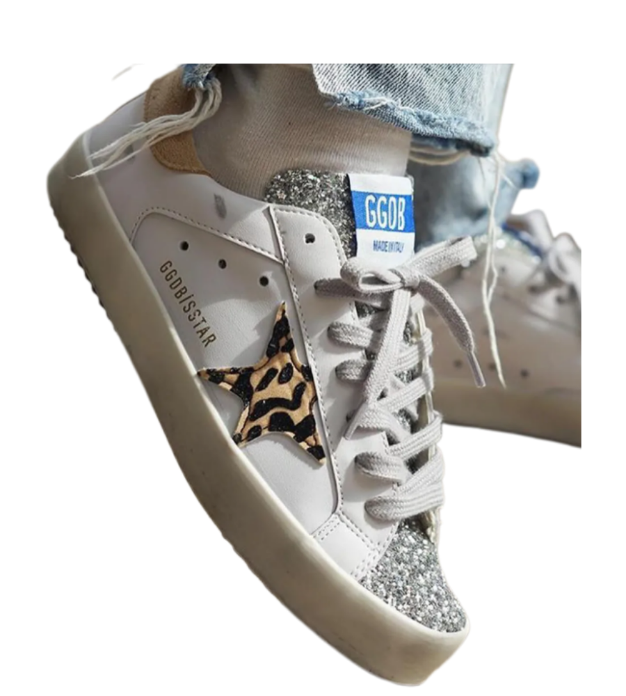 Golden Goose low-Top Superstar Beyaz Leopar Simli - Görsel 2
