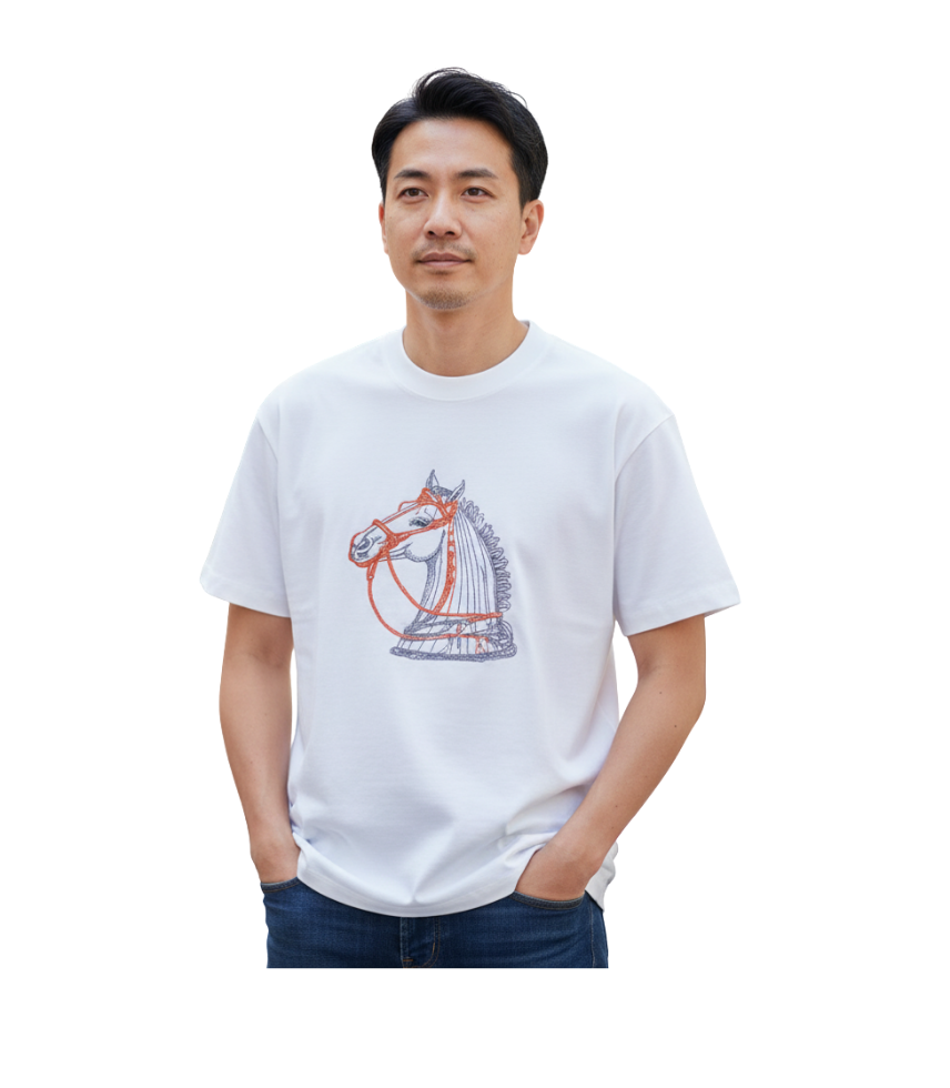 Hermes Horse Head T Shirt - Görsel 3