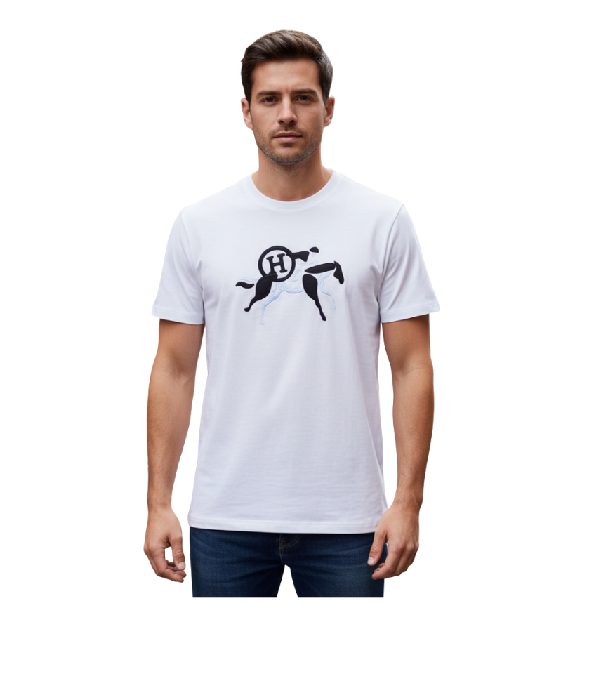 Hermes Jokey Logo T Shirt - Görsel 5