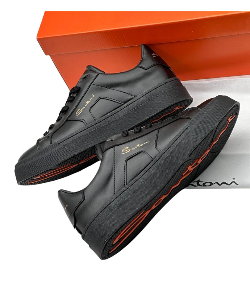 Santoni Sneaker Siyah - Görsel 4